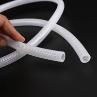 1 meter high pressure braided silicone tube 4 19mm food grade steam distillation rubber hose heat resistant flexible rubber tube