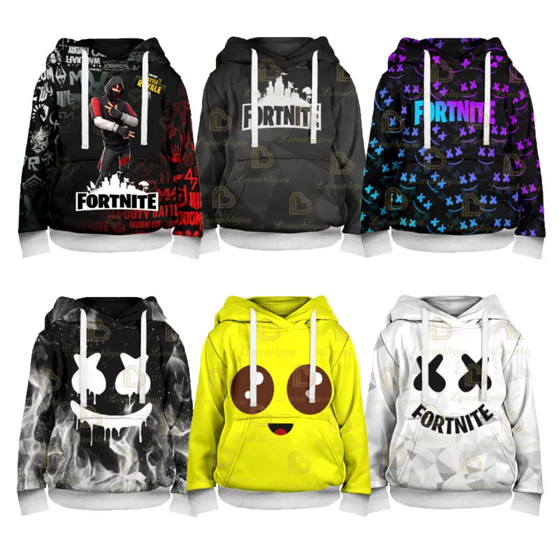 Fortnite Unisex Cartoon Hoodies Kids Boys Girls Sweatshirt Fashion Oversize Fall Children's Clothing Tops Long Sleeve Hoody
