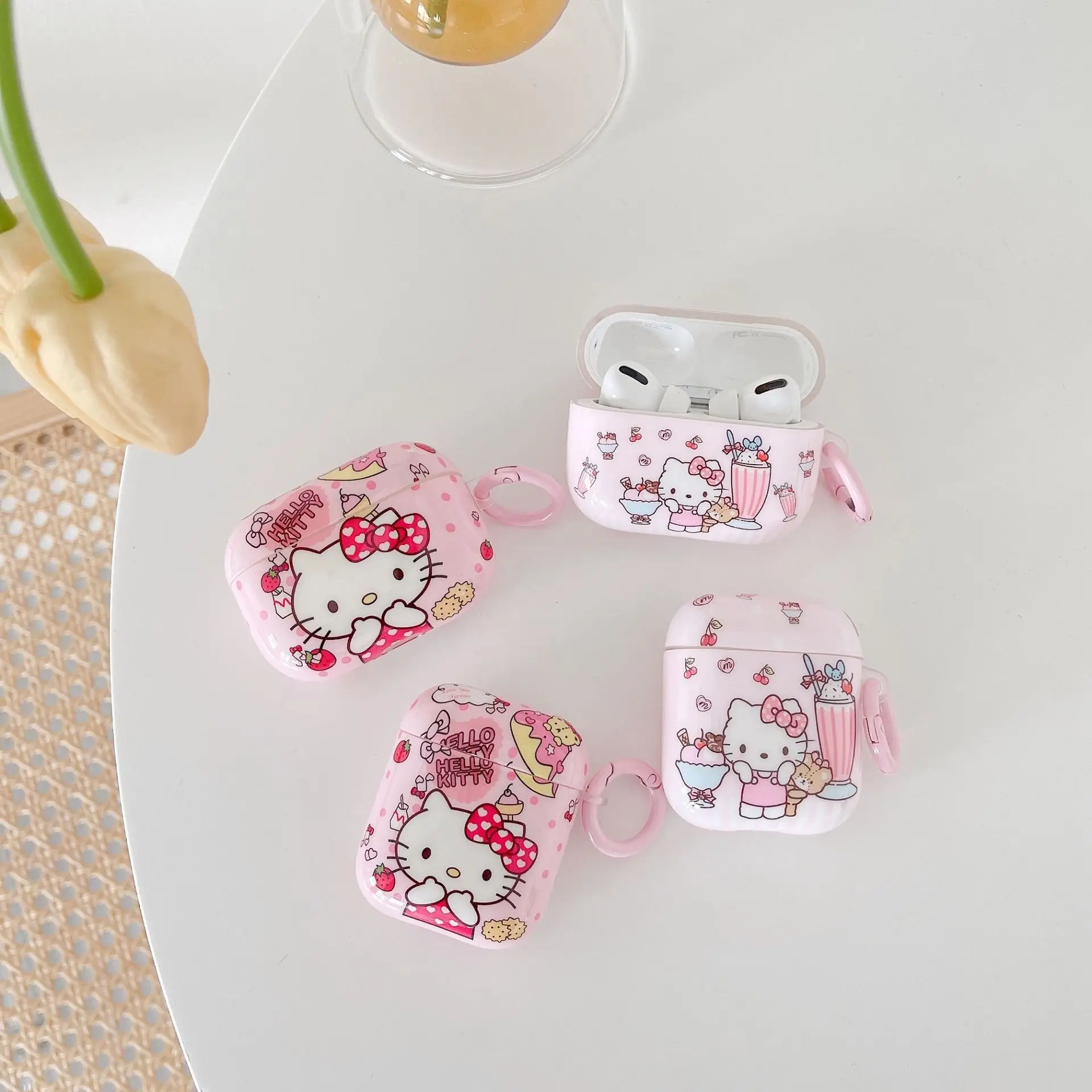 

Hello Kitty Cartoon Glossy Soft Case for Airpods1/2 Generation Protective Case