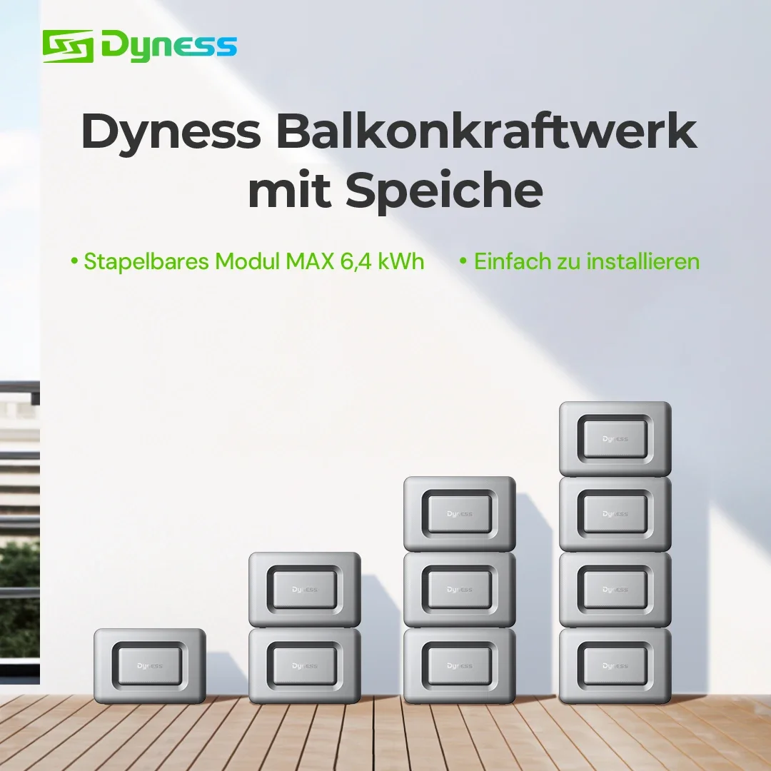 Фото Dyness Plug and Play 800 Вт Балконная солнечная система 1,6 кВтч Штабелируемая система хранения батарей на балконе с №4