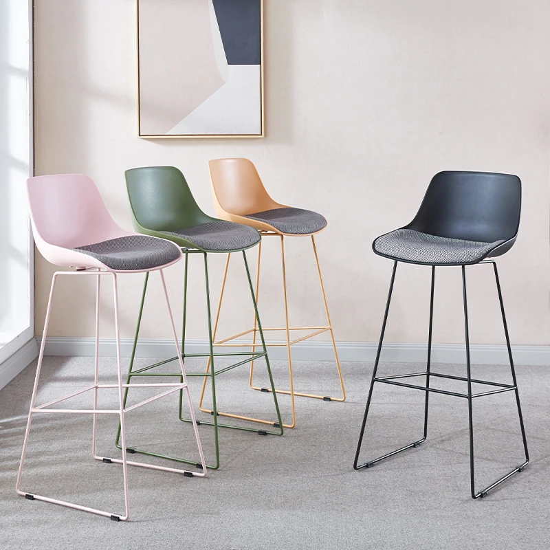 

Розовый пластиковый барный стул, водонепроницаемые, для отдыха, эстетические высокие барные стулья, скандинавские Роскошные Дизайнерские табуреты, Altos Cocinahome аксессуары