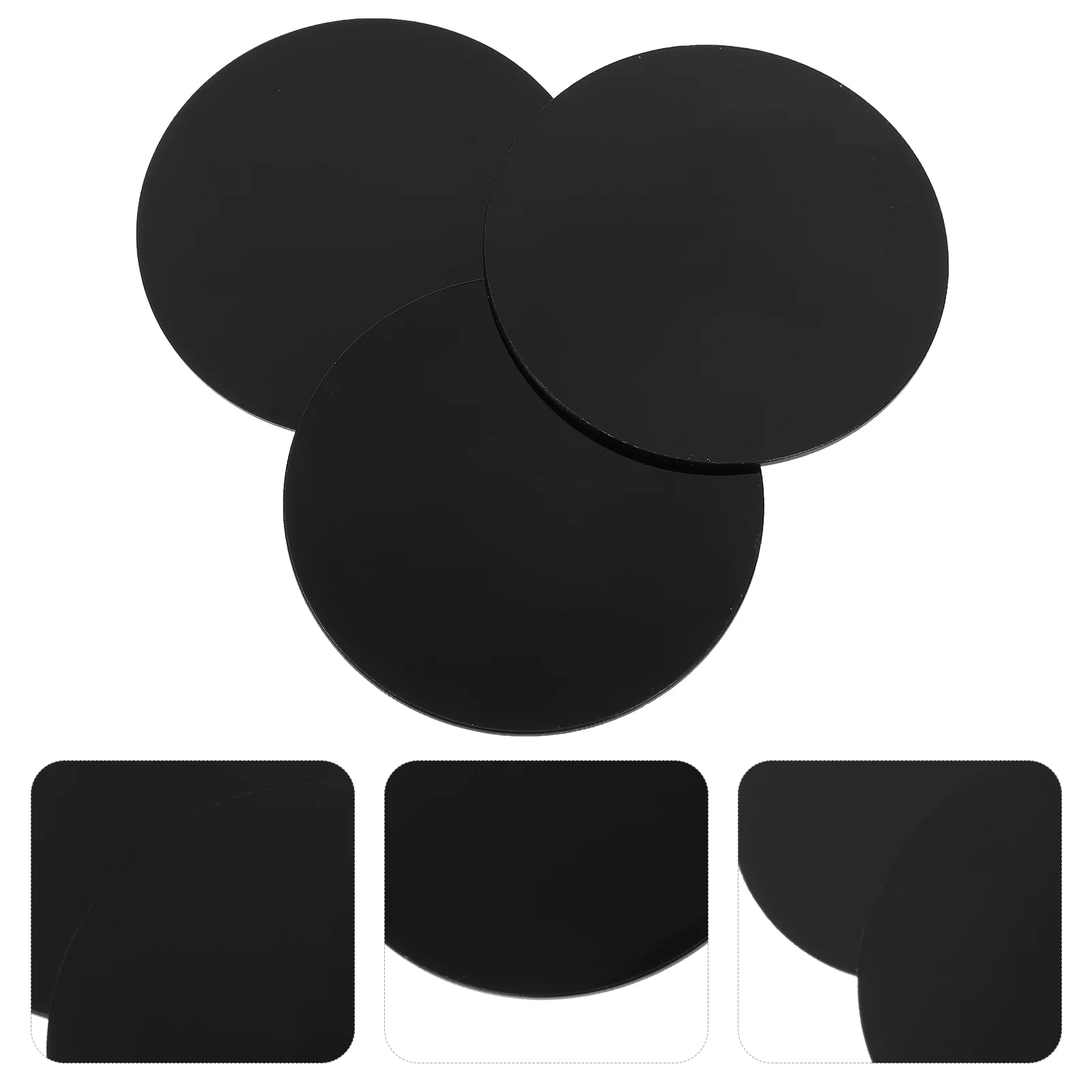 

80mm Acrylic Round Model Miniature Base Action Figure Display Stands Mini Doll Plate DIY Materials