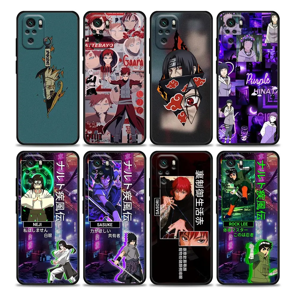

Japanese Anime Naruto Itachi Hinata Sasuke Phone Case for Redmi 10 9 9A 9C 9i K20 K30 K40 Plus Note 10 Pro 11 Pro Soft Silicone