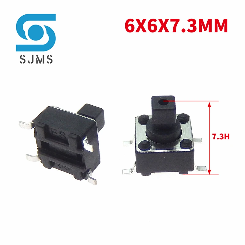 

20/50 шт. SMT 6x6x7,3 6*6 * мм SMD 4-контактный тактовый кнопочный выключатель микро-сенсорная кнопка Сброс переключатель Стандартный сенсорный выключатель питания