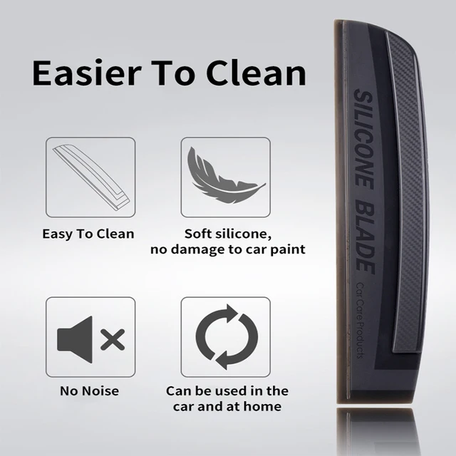 Non-Scratch Flexible Soft Silicone Handy Squeegee Car Wrap Tools Water Window Wiper Drying Blade Clean Scraping Film Scraper 2