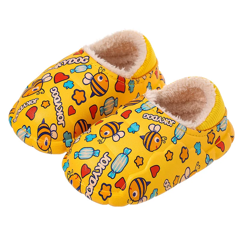 Зимняя детская сумка для малышей и хлопковые тапочки домашние непромокаемые