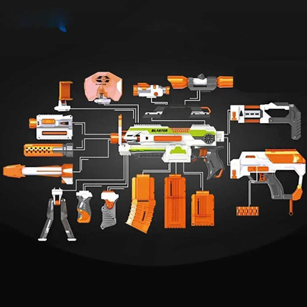 Nerf N-strick Elite Совместимый Игрушечный Пистолет С Глушителем И Прицелом Аксессуары