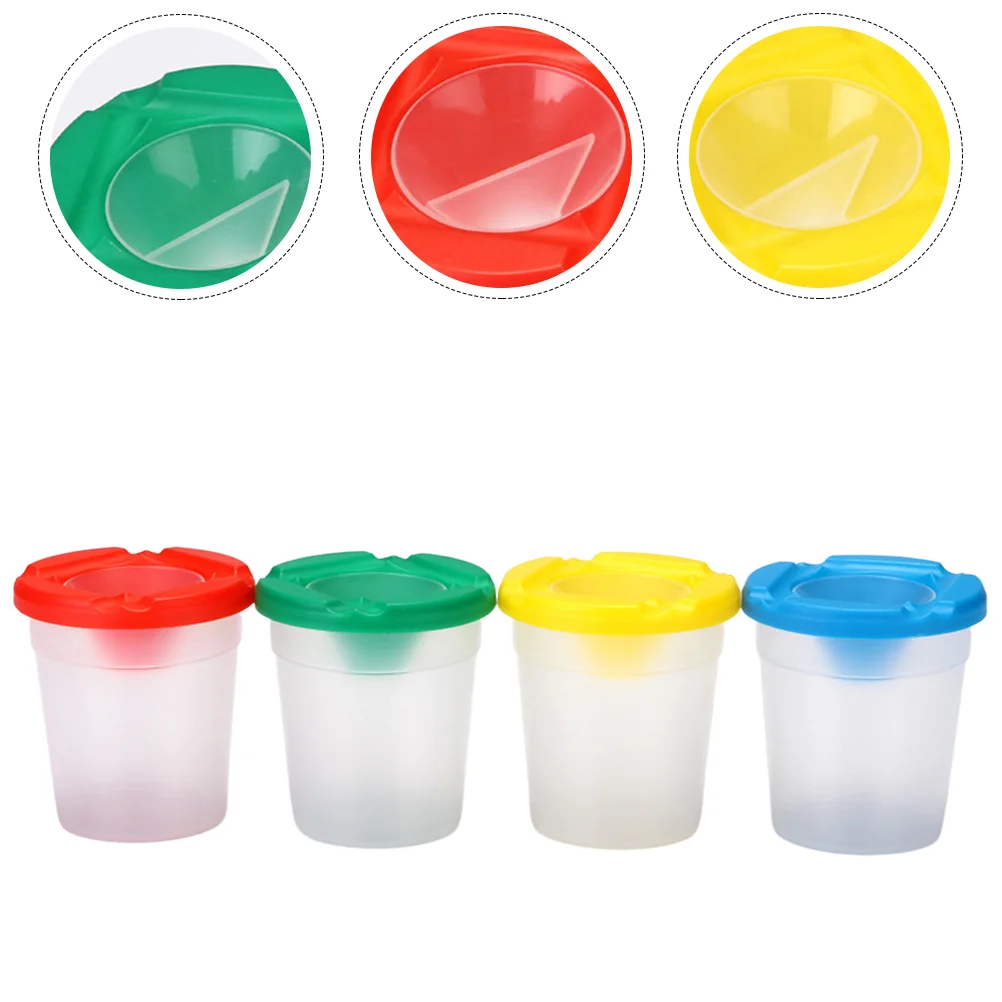 

4pcs Kids Brush Washing Tools Environmental Rotating Brush Basins (Random Color)