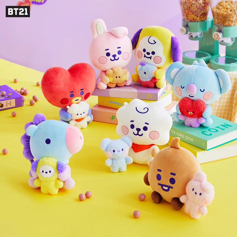 

Line Friends bt21 Kawaii Kpop Anime Rj Koya Chimmy Plush Doll BTS Cooky Shooky MANG TATA Cartoon Cute Toy Soft Stuffed Fans Gift