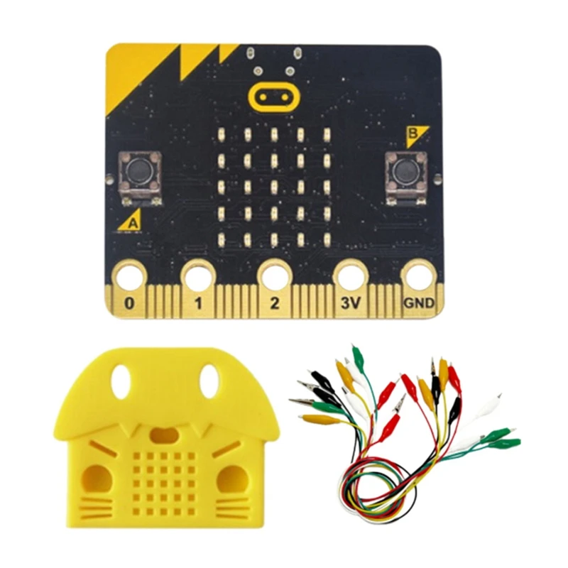

BBC Micro:Bit Go Kit with Protective Case+ Alligator Clips Test Lead Set Programmable Learning Development Board DIY
