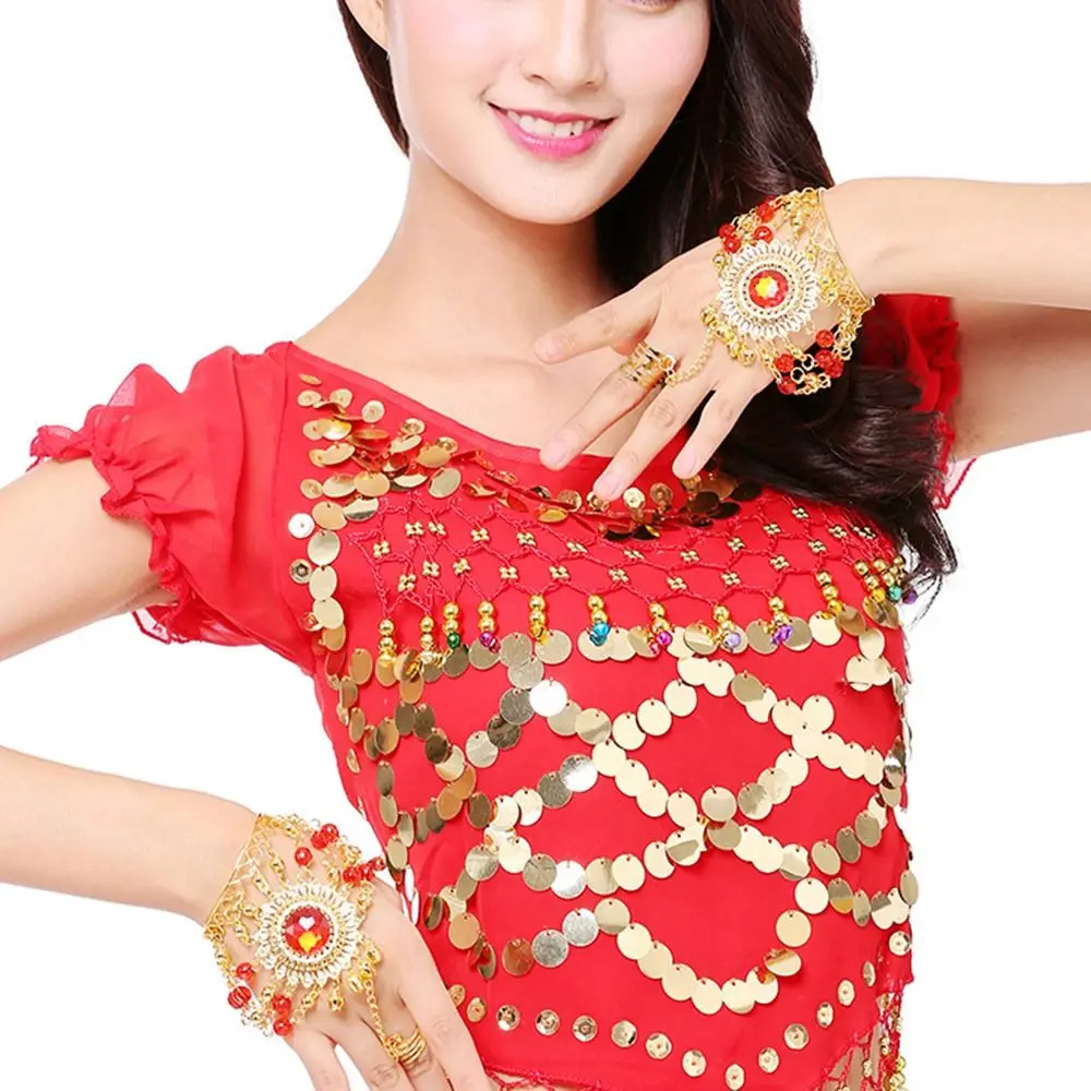 Блестящее кольцо богемный браслет из бисера танцевальные аксессуары костюмы для