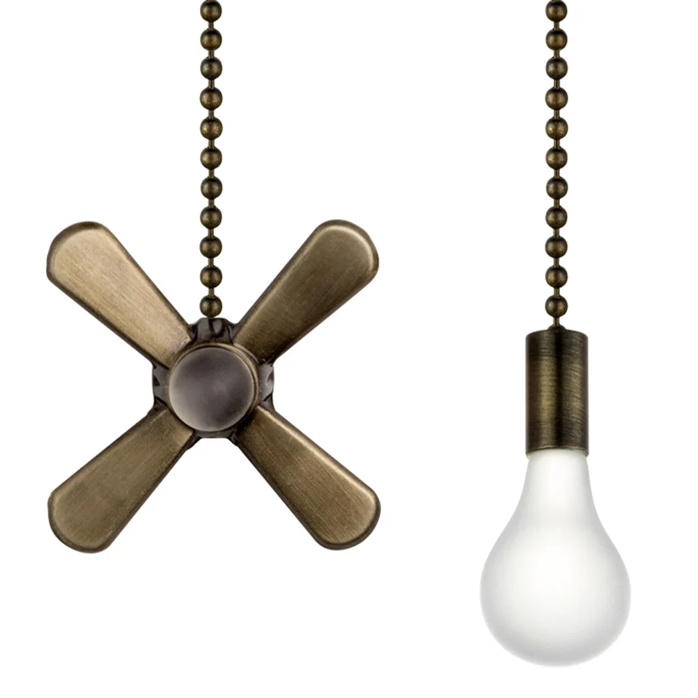 

Chain Fan Ceiling Lamp Light Extender Switch Pulling Metal Connector Pendant Extension Beaded Vintage