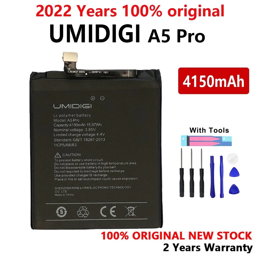 

New 100% Original 4150mAh Phone Battery For UMIDIGI A5 PRO Backup Phone High Quality Batteries With Tools+Tracking Number