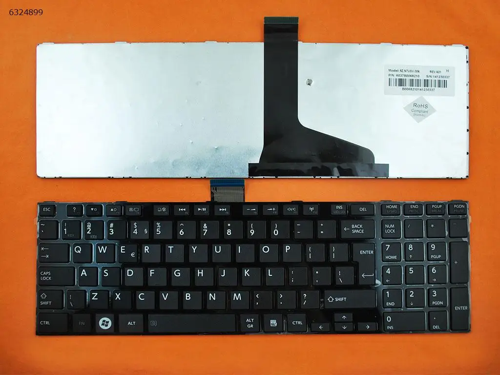 

UI Laptop Keyboard for TOSHIBA L975 L975D S850 S850D S855 S855D S870 S870D S875 S875D GLOSSY FRAME BLACK