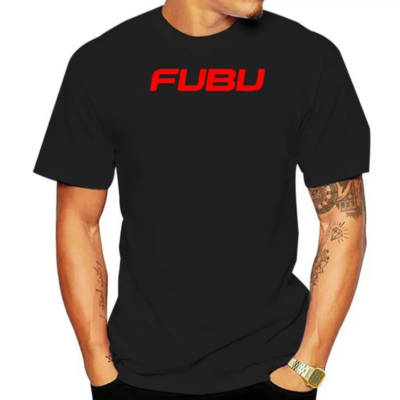 Fubu Logo Printed Graphic Men Casual Short Sleeves Cotton T Shirts Black Size S-4XL
