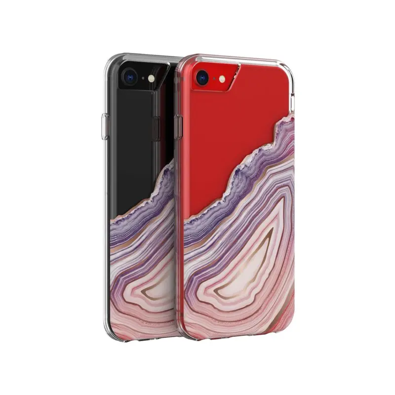 

2023 new for Phone Case for iPhone SE 2022, iPhone SE 2020, iPhone 8, iPhone 7, iPhone 6s, iPhone 6 - Clear Blush Agate