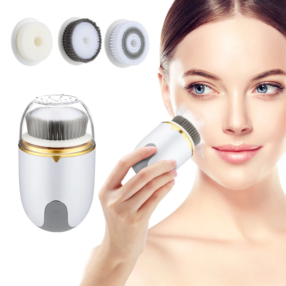 

3 IN 1 Face Cleansing Brush Electric Facial Cleaner Machine Spa Skin Care Massager Multifunctional Blackhead Clean Facial Tool