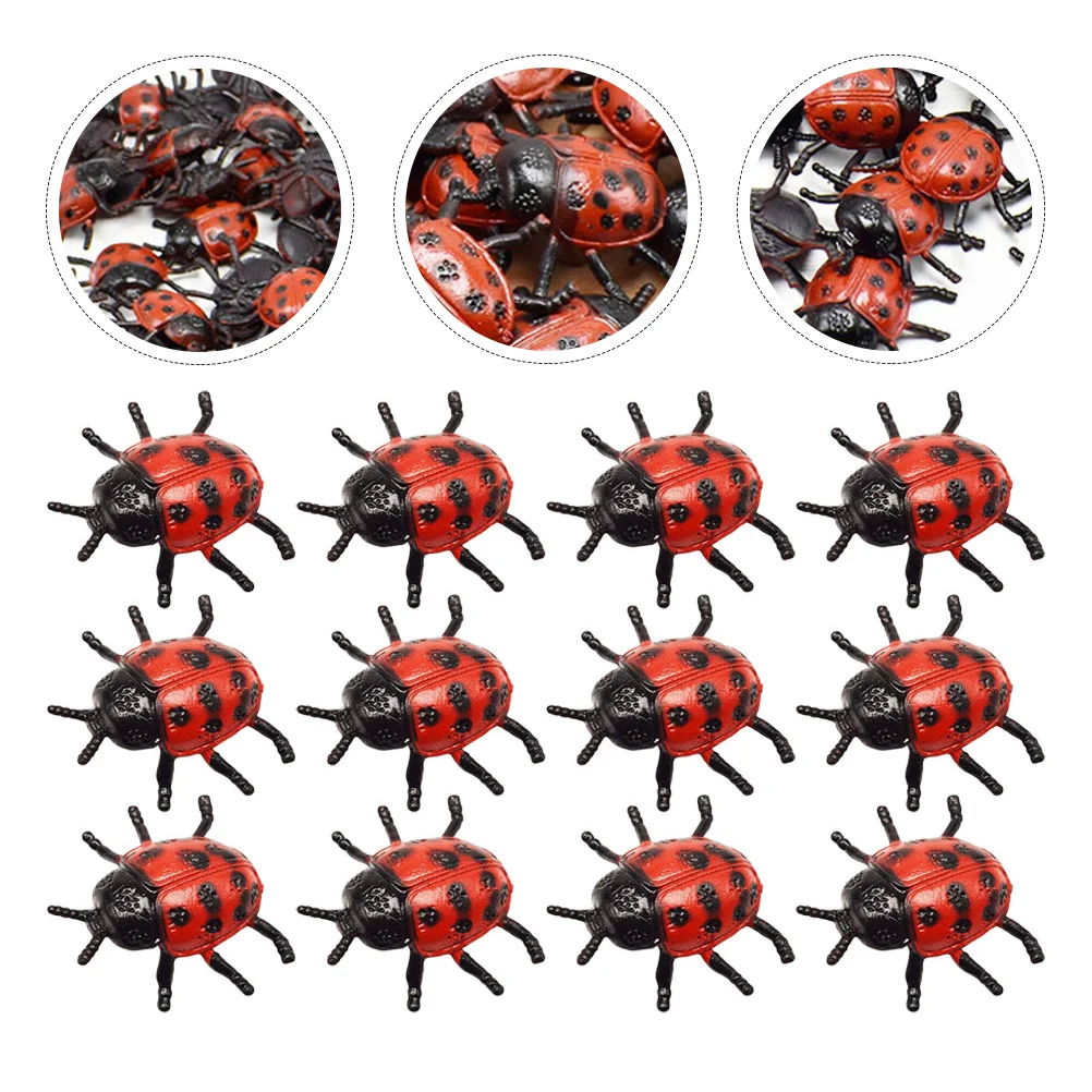 

30 Pcs Insect Pvc Simulation Ladybug Toddler Halloween Decor Realistic Bugs Figures Toys Plastic Playthings