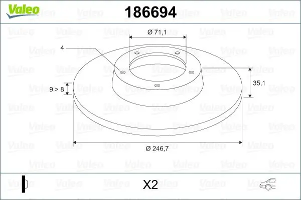 

Store code: 186694 for rear brake disc mirror PARTNER II BERLINGO II TU5JP4 (1,6 16V) DV6 (1,6HDI) P1007 P307 C2 C3 C4 SARA PIC