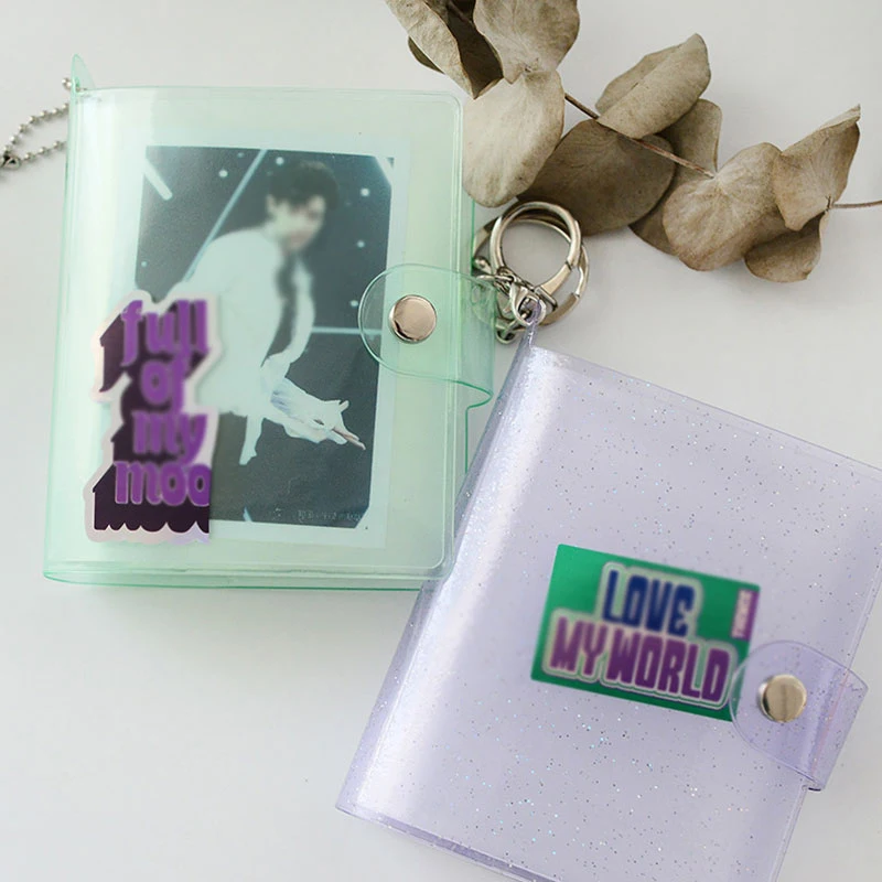 Альбом для фотографий с 36 карманами Мини 3 дюйма, прозрачный, для хранения фотографий, карточки Kpop Idol, сумочка для хранения блесток, держатель фотокарт, книга для коллекции.