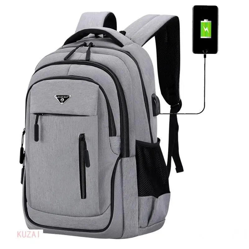 

Вместительный рюкзак, мужские рюкзаки для ноутбука 15,6 дюйма, водонепроницаемые школьные ранцы из ткани Оксфорд с USB-зарядкой для мальчиков и девочек, студенческий рюкзак