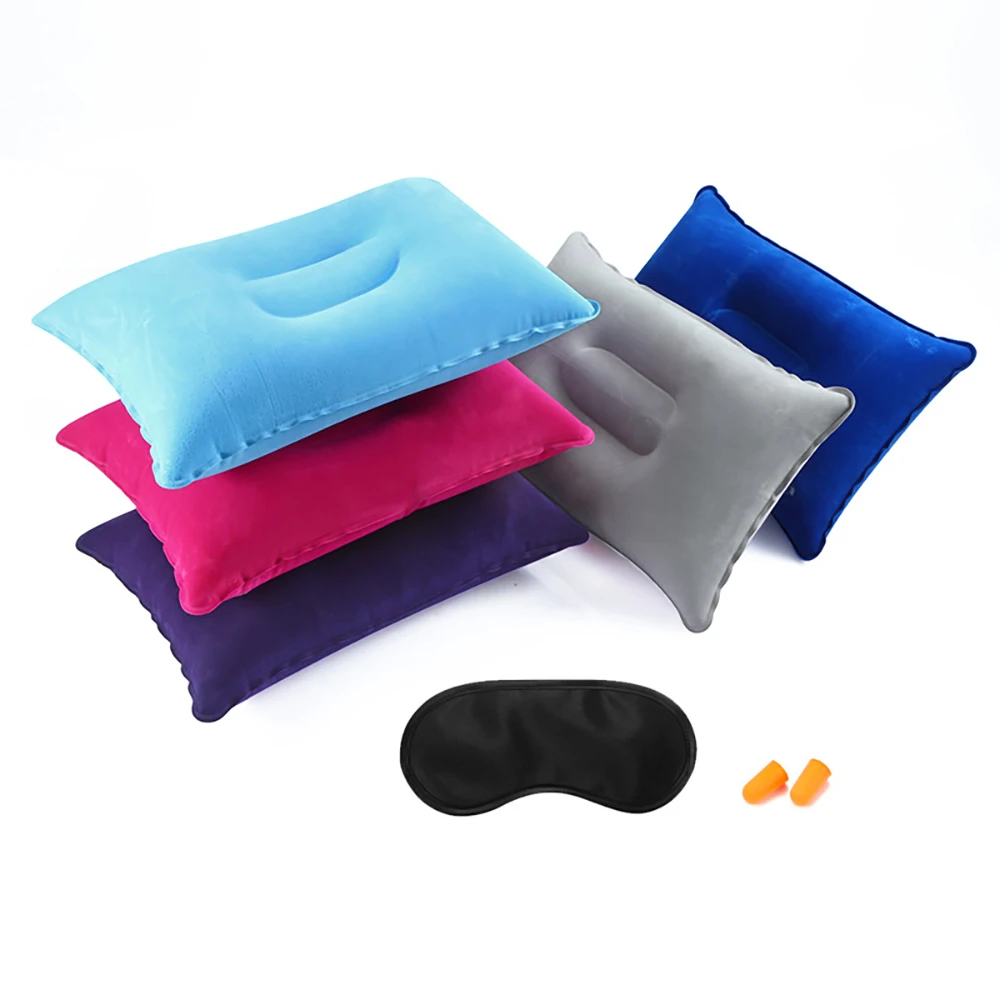 Inflatable Pillow Sofa Air Pillow Sleeping Cushion Portable Ultralight Travel Bedroom Hiking Beach Car Plane Head Rest Support