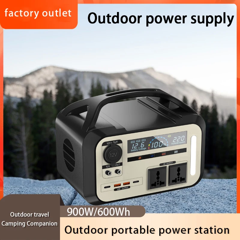

camping 220v portable power station batteries high-capacity suitable outdoor camping Night market power outage backup batteries