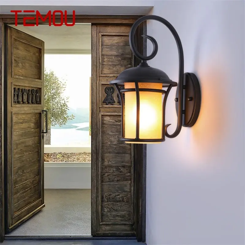 

· Уличная настенная лампа TEMOU, классические Бра в стиле ретро, водонепроницаемая декоративная лампа IP65 для дома, крыльца, виллы