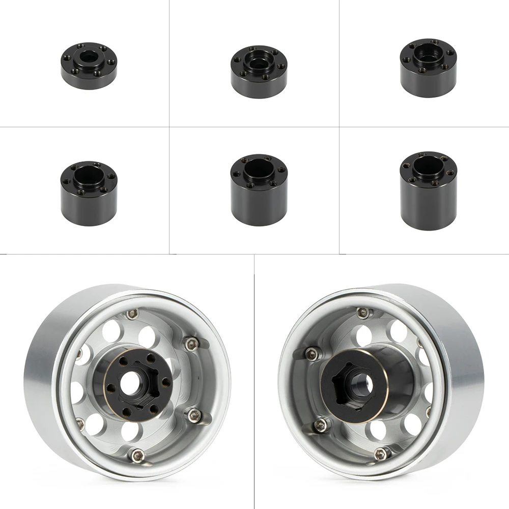 

12mm Brass Weights Wheel Hub Hex Widen Adapter for 1/10 RC Crawler Car SCX10 TRX4 Capra Gen8 1.9/2.2Inch Wheel Rim Upgrade Parts