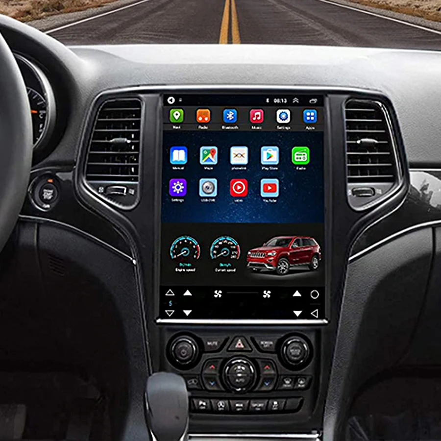 

128 ГБ Android экран Tesla автомобильное радио GPS навигация для JEEP Grand Cherokee 2010-2019 мультимедийный плеер головное устройство Автомобильное стерео
