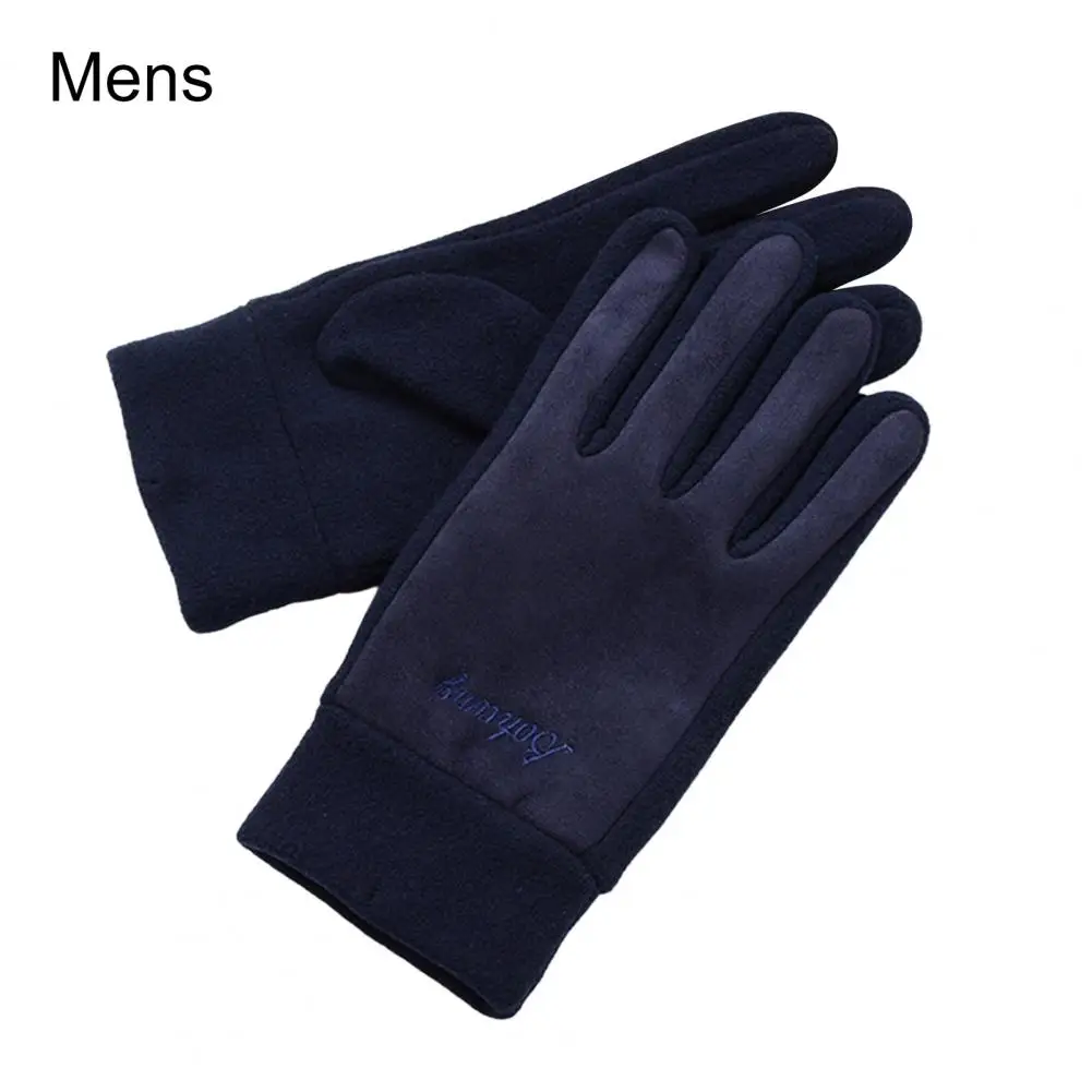 

Simple Touchscreen Anti-fade Fall Winter Male Ladies Motorcycle Cycling Gloves Solid Color Bike Gloves for Going Out