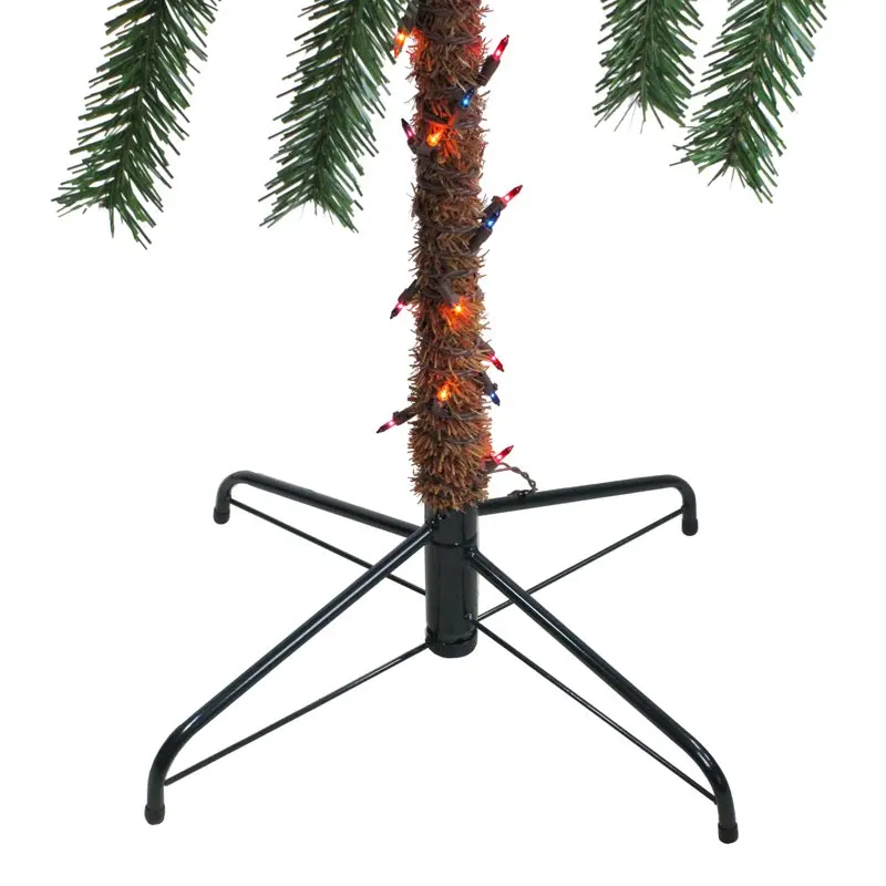 Gorgeous Multi-Color Lights Pre-Lit Artificial Tropical Outdoor Patio Palm Tree - Perfect Accessory for Your Garden!