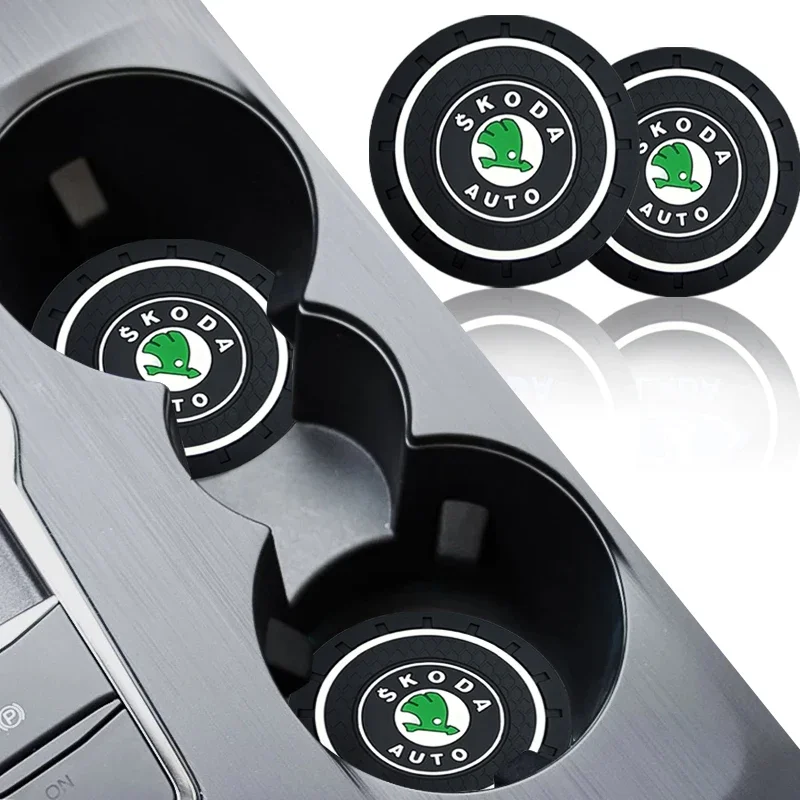 2 шт. автомобильные термостойкие подставки из силикагеля для Skoda Octavia Fabia Kamiq Kapoq