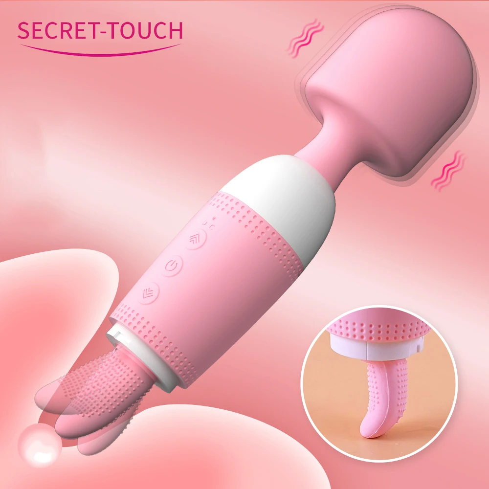 

AV Wand Tongue Licking Vibrator For Women Clitoris Stimulator Nipples Massage Tongue Masturbator Female Adult Sex Toys Products