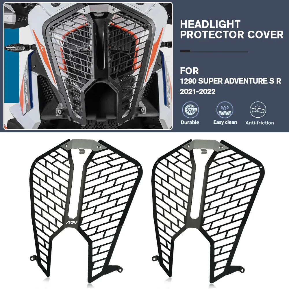 

Motorcycle Headlight Protector cover grill guard FOR 1290 Super Adventure ADV S R 2021 Accessories Aluminum Headshade