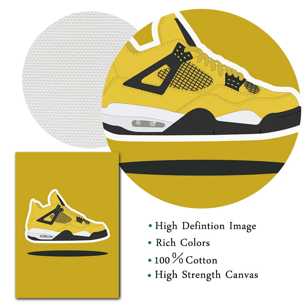 Люксовые брендовые кроссовки модная обувь настенная Картина на холсте в