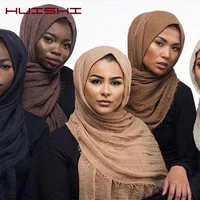 woman luxury brand muslim scarf cotton scarf fashion ladies dress headscraf crinkle hijab veil long shawls turban bandana