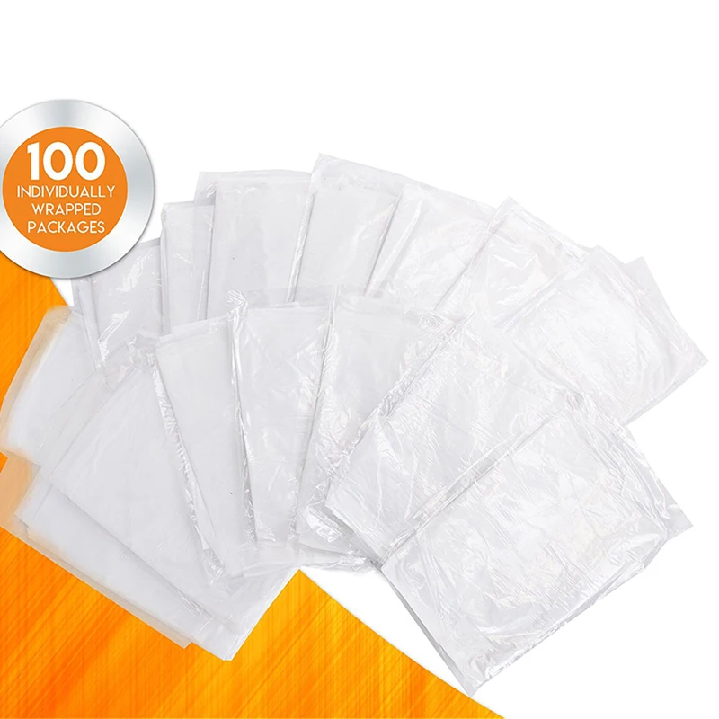 

100pcs/set Women Men Kitchen Cooking Apron White Disposable Cleaning Apron Transparent Easy Use Kitchen Aprons Kitchen Cleaning