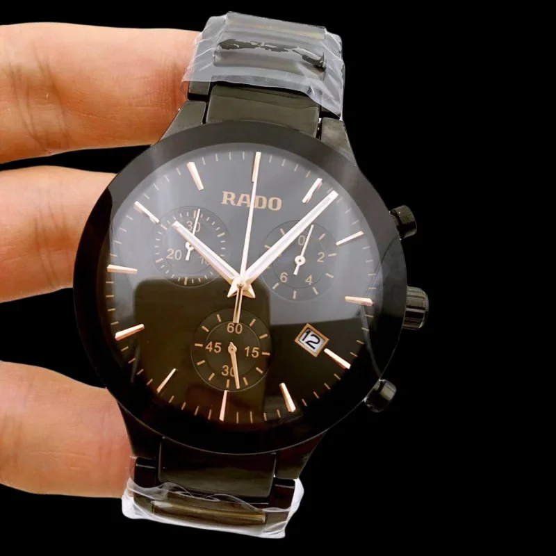 

Оригинальные брендовые часы AAA Rado для мужчин, роскошные многофункциональные автоматические часы с датой, деловые полностью стальные часы с хронографом