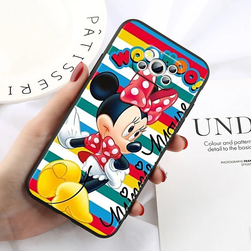 Чехол для телефона с Минни и Микки Маусом Xiaomi Poco X6 X5 X4 X3 F4 F3 NFC M6 M5 M4 GT S Pro 4G 5G C65