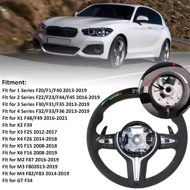 Фото Индивидуальный руль из микрофибровой кожи для BMW F30 F20 F10 F01 F30 F31 F32 M3 M4 F82 M5 F10 F90 X5 E90 №5