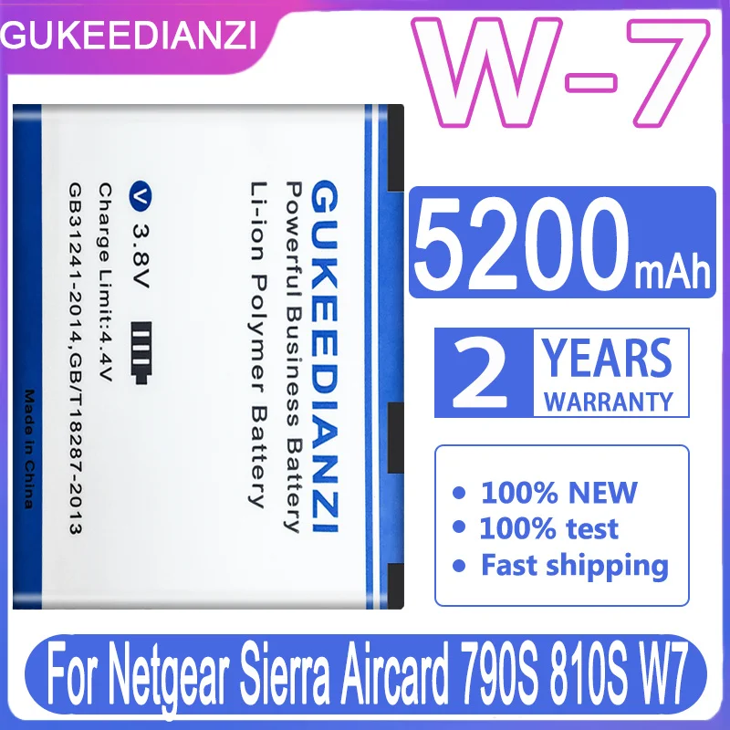 Запасная батарея GUKEEDIANZI W-7 5200 мАч для Netgear Sierra Aircard 790S 810S W7 Batterij + Track NO Запасная батарея GUKEEDIANZI W-7 5200 мАч для Netgear Sierra Aircard 790S 810S W7 Batterij + Track NO