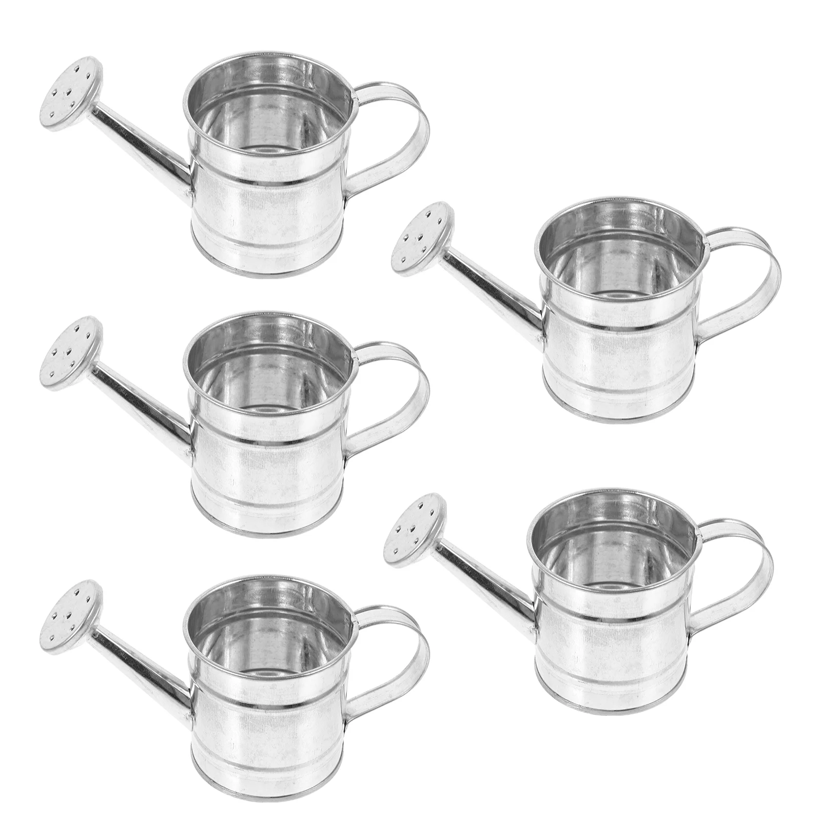 

5 Pcs Mini House Garden Decor Iron Watering Cans Micro Decors Miniature Kettle Small Bucket Decoration