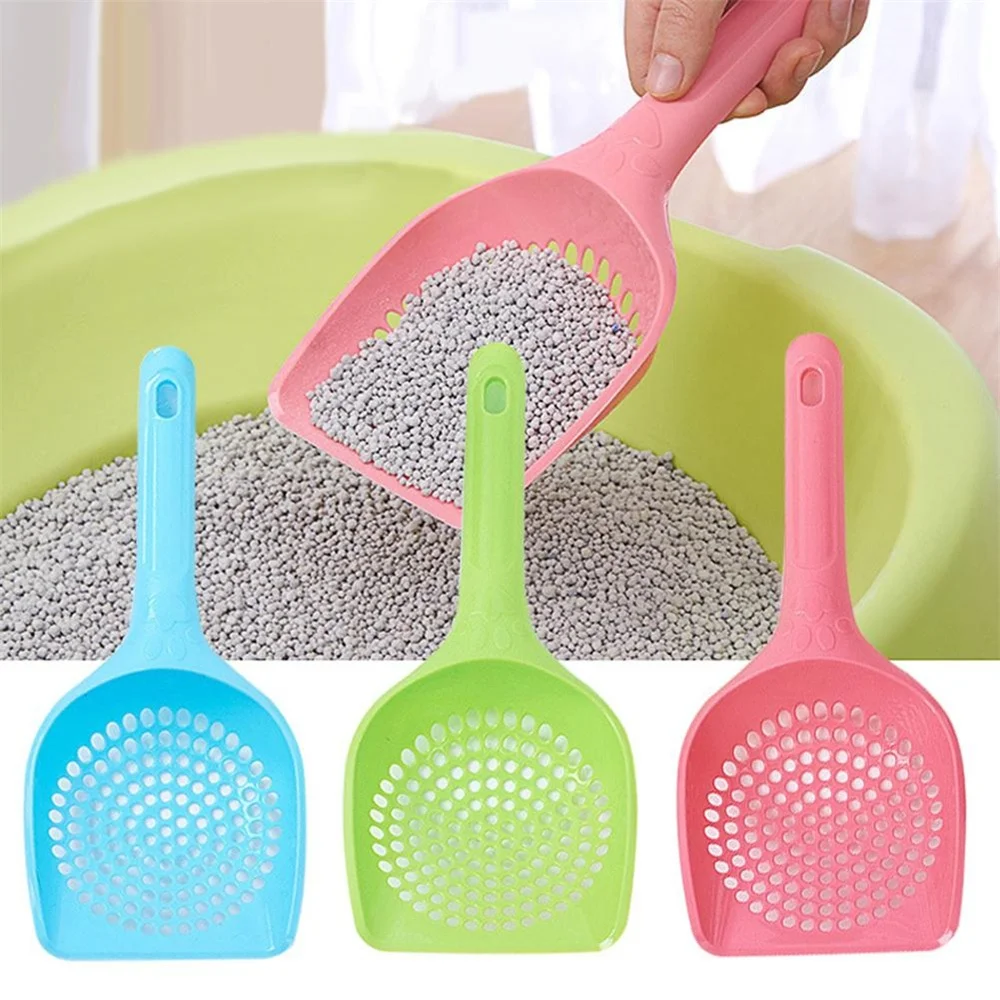 new Plastic Cat Litter Scoop Hollow Cleaning Shovel For Pets Cats poop cleaning Supplies