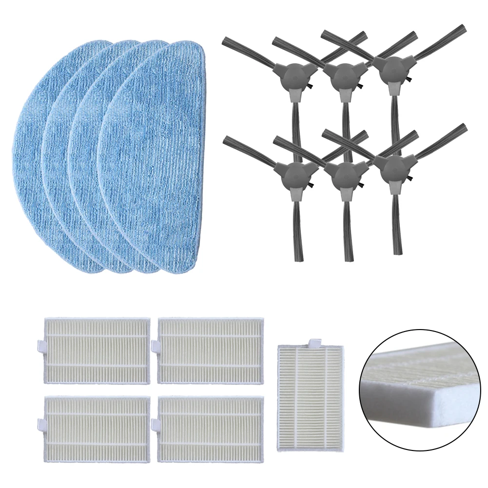 

1 Set Vacuum Cleaner Filter+Side Brush+Mop Cloth For Zigma Spark 980 981 Robot Replacement Home Appliance Floor Clean