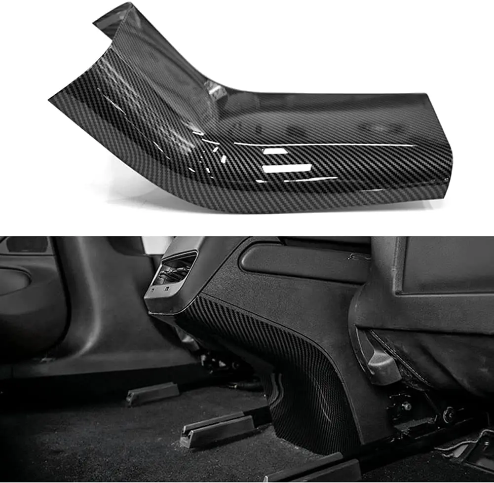 

For Tesla Model 3 Y Matte Carbon Fiber Interior Armrests Box Rear Seat Anti-Kick Kickproof Protection Cover Model Y Accessories