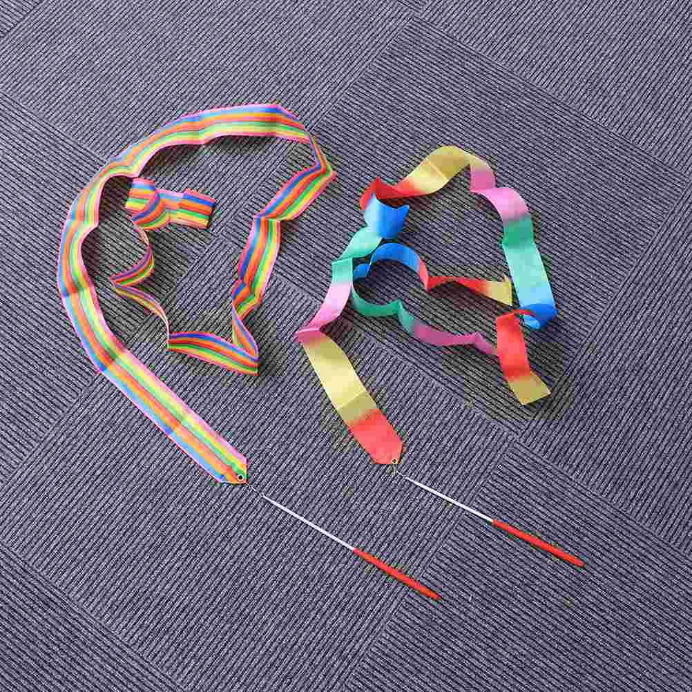 

Ribbon Dance Gymnastics Dancer Wand Dancing Ribbons Rhythmic Kids Twirling Gym Streamers Praise Silk Sticks Rainbow Props