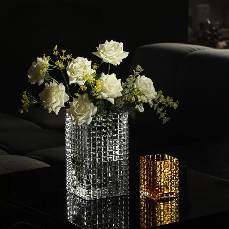 

Роскошная геометрическая решетка гидропонная прозрачная стеклянная Маленькая ваза для гостиной домашнее мягкое украшение Цветочная посуда