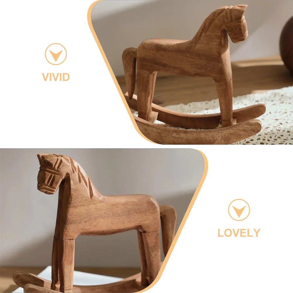 Миниатюрные животные рок-лошадь настольное украшение украшение-качалка