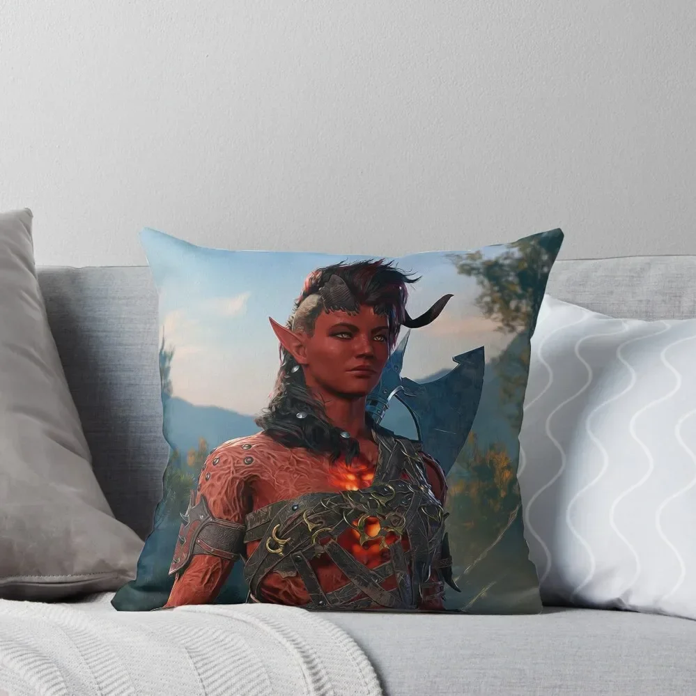 Наволочка с вышивкой Karlach осенняя декоративная подушка-варвар